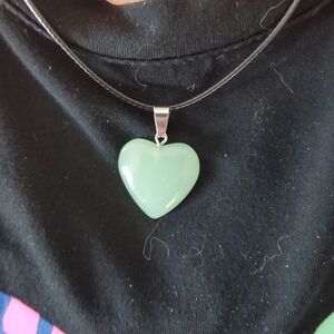 Green Heart Pendant Necklace